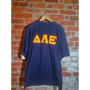 Vintage Delta Lambda Epsilon Greek Letter Shirt – Signature – XL – Made in USA